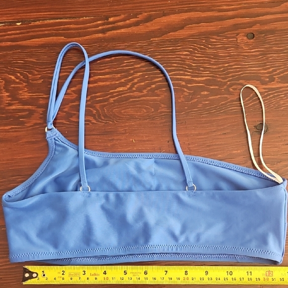 Aerie Blue Bandeau Bikini Top with One-Shoulder Strap - Picture 3 of 4